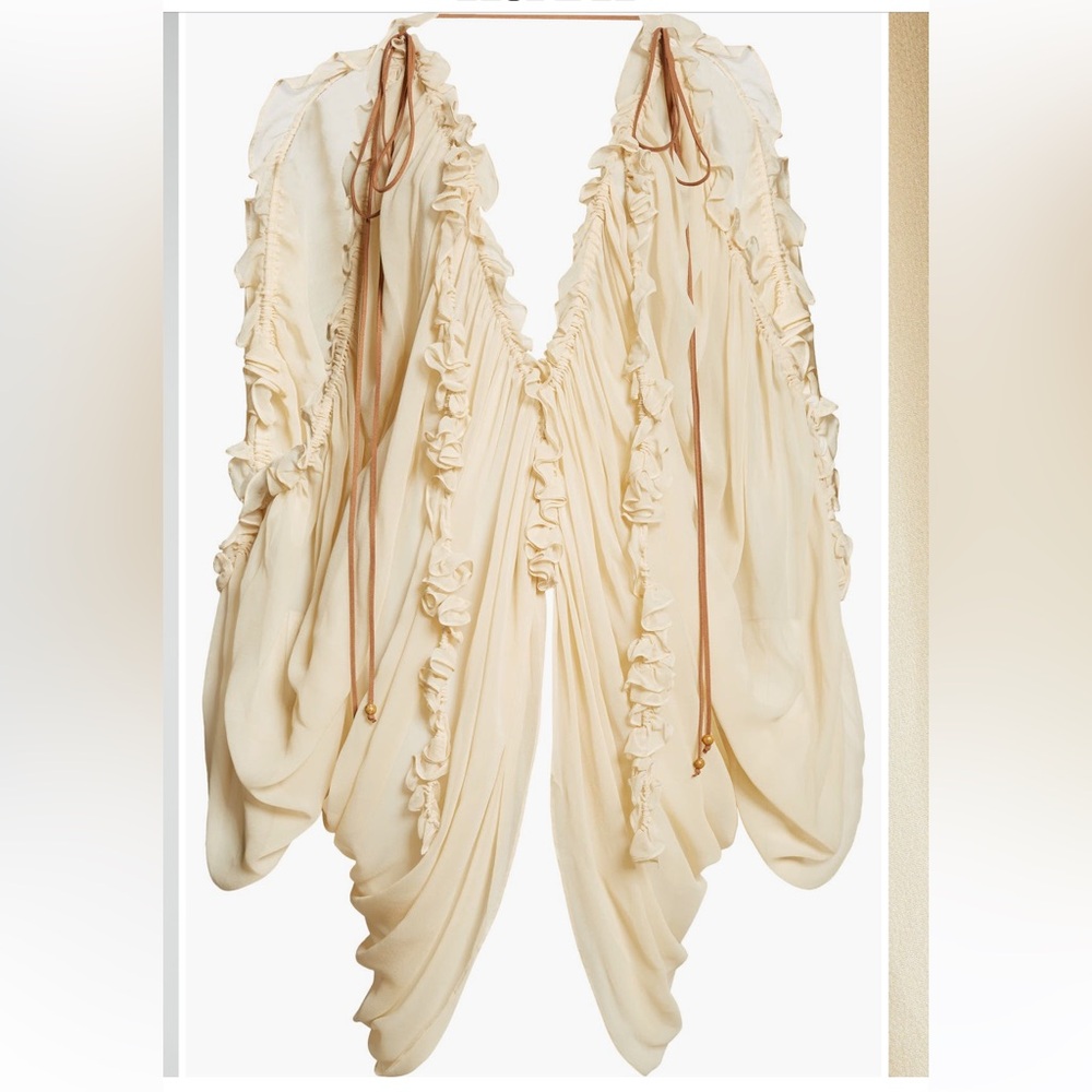 $1,750 ZIMMERMANN Illuminate Draped Blouse NWT SZ small - Picture 2 of 7